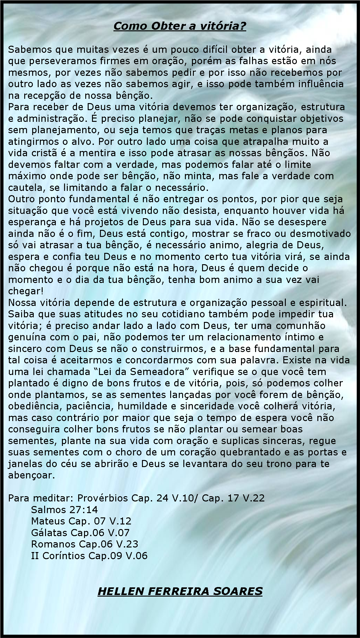 VITORIA, ESTRUTURA, ORGANIZAÇÃO, RECEPÇÃO